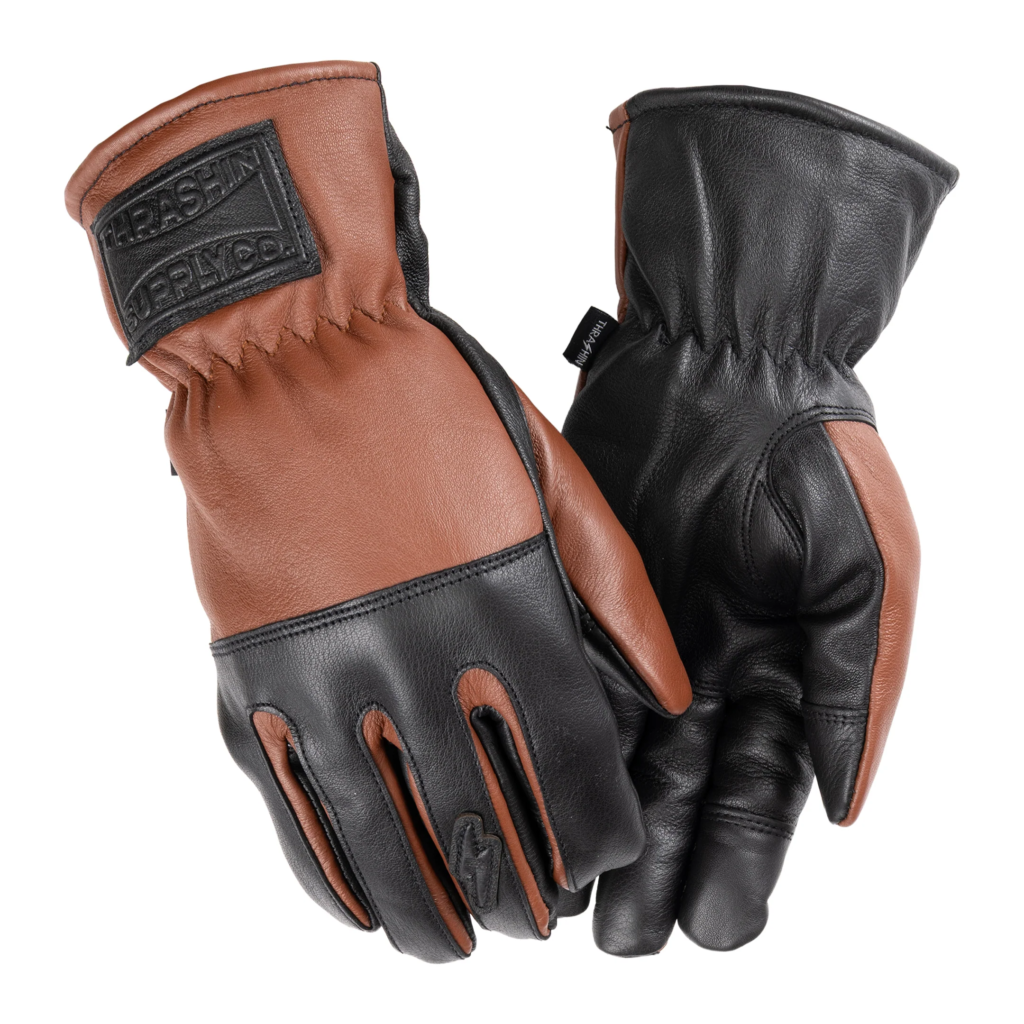Thrashin Supply Company（スラッシンサプライカンパニー）/ Ace Roper Glove – Leather – Black / Brown|ブラインドタイガー | Blindtiger | ハーレーパーツ&アパレル
